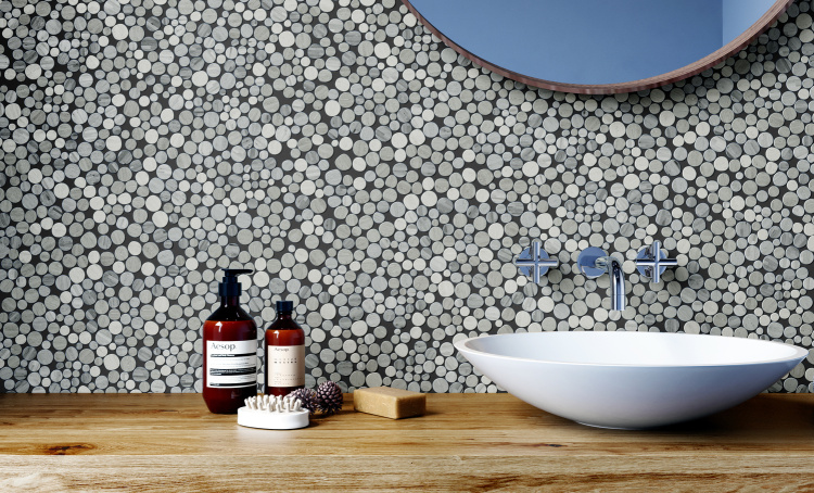 Мозаика из керамогранита Kotto Ceramica MI7 14300702C Grigio Freddo 300 x 300 х 10 (круг d 14-30)