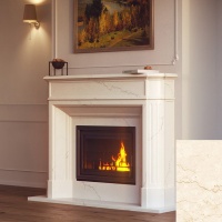 Портал для каміна Bravo Севілья Botticino мармур бежевий прямий Портал для каміна Bravo Севілья Botticino мармур бежевий прямий