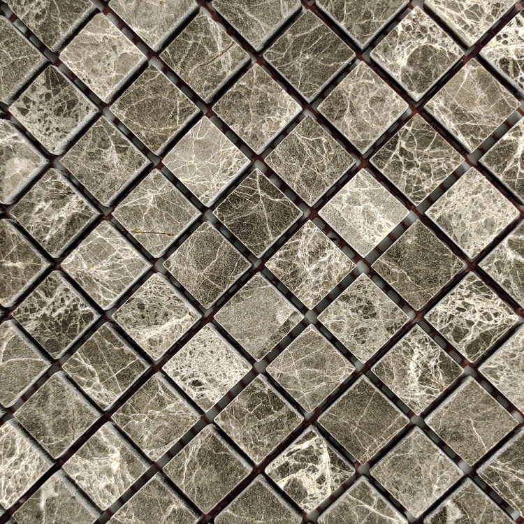 Мозаїка із мармуру Полірована МКР-4П (15x15) Emperador Medium