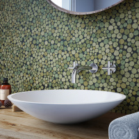 Мозаика из керамогранита Kotto Ceramica MI7 14300703C Terra Verde 300 x 300 х 10 (круг d 14-30)