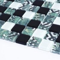 Мозаїка скляна Kotto Ceramica GMP 0825021 С3 print 24/white/black 300 x 300 х 8 ( 25 х 25 )