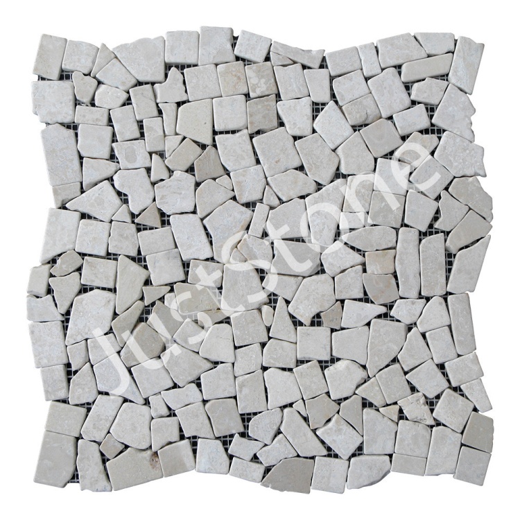 Мозаїка з мармуру Матова МКР-ХСВ (хаотична) 23x15 мм Victoria Beige