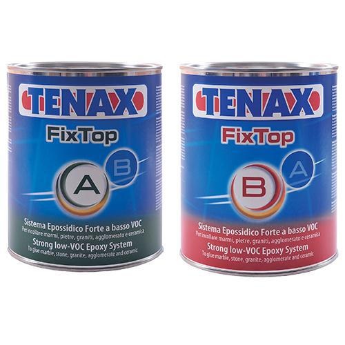 Клей епоксідний Tenax Fixtop A+B бежевий 2 л густий морозостійкий для каменю агломерату кераміки деревини