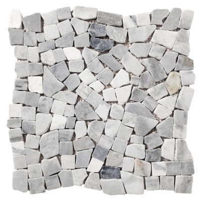 Мозаїка з мармуру Матова МКР-ХСВ (хаотична) White Mix