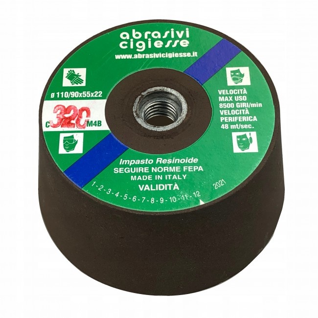 Сегмент полірувальний Abrasivi Cigiesse Srl. 110/90х55 M14 корундовий для граніту та мармуру