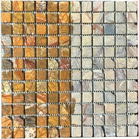 Мозаїка з мармуру Матова МКР-2СВА (23x23) Bidasar Brown