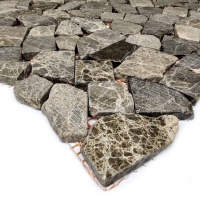 Мозаика из мрамора Матовая МКР-ХСВ (хаотичная) Emperador Medium