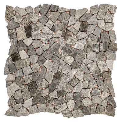 Мозаїка із мармуру Матова МКР-ХСВ (хаотична) Emperador Medium