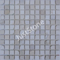 Мозаика из мрамора Матовая МКР-2СВА (23x23) Beige Mix