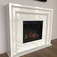 Портал для каміна Bravo Ліон Polaris мармур білий прямий