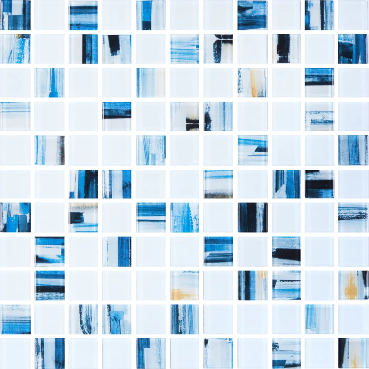 Мозаїка скляна Kotto Ceramica GMP 0825032 С2 print 36/white mat 300 x 300 х 8 ( 25 х 25 )