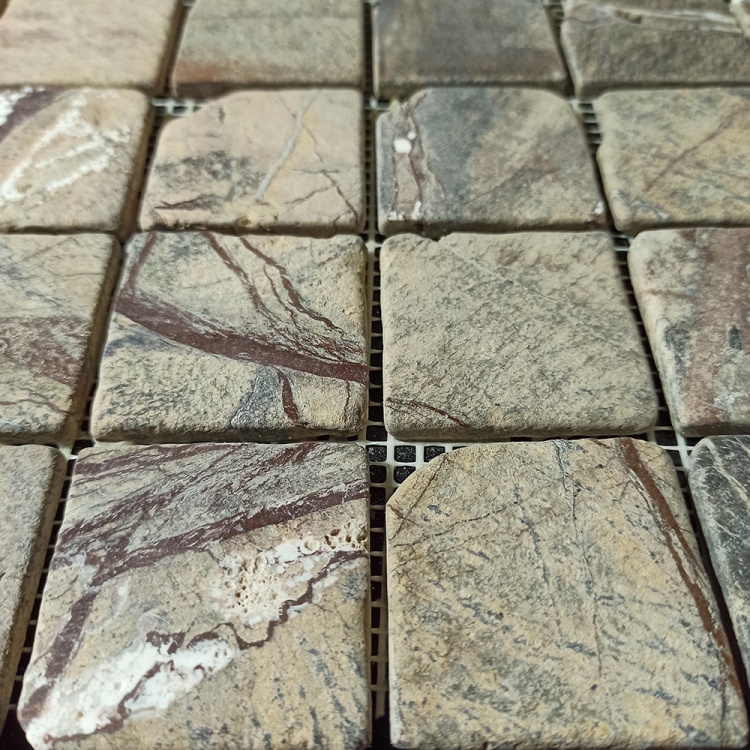 Мозаїка з мармуру Матова МКР-3СВА (47x47) Bidasar Brown