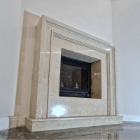 Портал для каміна Bravo Ліон Botticino мармур бежевий прямий