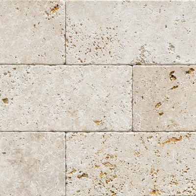 Плитка з травертину Classic Light Tumbled 1,2 х20, 3х40, 6 см, бежева з зістареною поверхнею Антик Standart