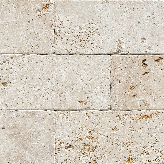 Плитка з травертину Classic Light Tumbled 1,2 х20, 3х40, 6 см, бежева з зістареною поверхнею Антик Standart