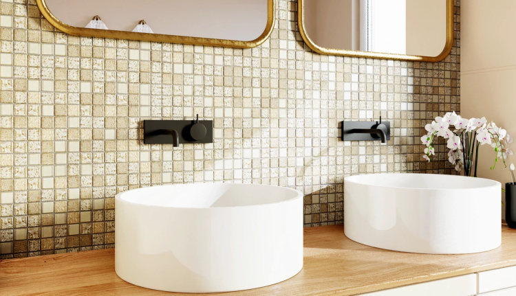 Мозаїка керамічна Kotto Ceramica GM 8012 C3 Gold brocade/Gold/Champagne 300 х 300 х 8 ( 25 х 25 )