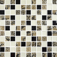 Мозаїка скляна Kotto Ceramica GMP 0825035 С3 print 38/Gold/Black 300 x 300 х 8 ( 25 х 25 )
