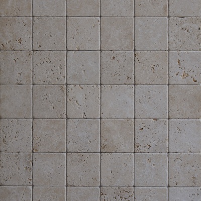 Плитка из травертина Classic Light Tumbled 3х10х10 см, брусчатка бежевая состаренная Антик Standart