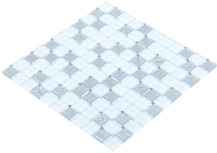 Мозаїка керамічна Kotto Ceramica GM 8015 C2 Silver S5/White/300 х 300 х 8 ( 25 х 25 )
