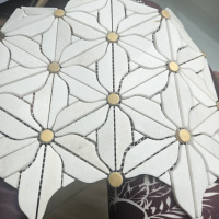 Мозаїка V-MOS VJQ-13 Flower White Mozaico de Lux Мозаїка V-MOS VJQ-13 Flower White Mozaico de Lux