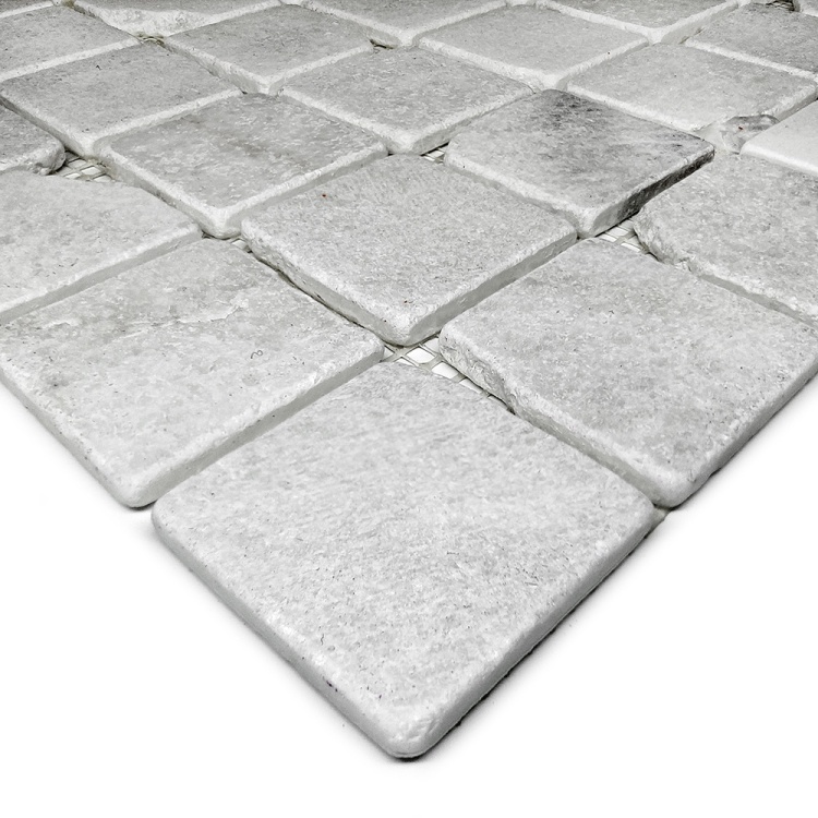 Мозаика из мрамора Матовая МКР-3СВА (47x47) White Mix