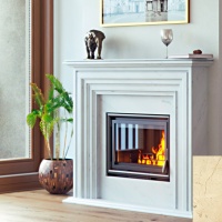 Портал для камина Bravo Турин Crema Marfil мрамор бежевый прямой Портал для камина Bravo Турин Crema Marfil мрамор бежевый прямой