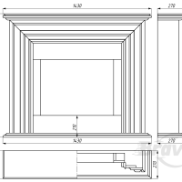 Портал для камина Bravo Турин Crema Marfil мрамор бежевый прямой Портал для камина Bravo Турин Crema Marfil мрамор бежевый прямой