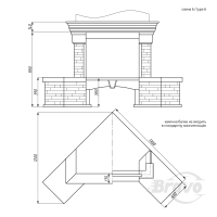 Портал для камина Bravo Карпаты Мармо Emperador Light мрамор + Болгарский сланец бежевый угловой n6