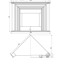 Портал для камина Bravo Турин Volakas мрамор белый угловой