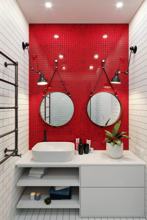 Мозаїка керамічна Kotto Ceramica GM 8016 C2 Red Silver S6/Cherry/300 х 300 х 8 ( 25 х 25 )