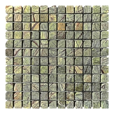 Мозаїка з мармуру Матова МКР-2СВА (23x23) Bidasar Green