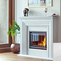 Портал для каміна Bravo Турін Polaris мармур білий прямий Портал для каміна Bravo Турін Polaris мармур білий прямий