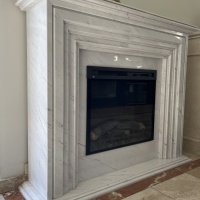 Портал для каміна Bravo Турін Polaris мармур білий прямий