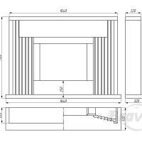 Портал для камина Bravo Портленд Volakas мрамор белый прямой