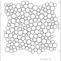 Мозаика из керамогранита Kotto Ceramica MI7 14300711C Dorato 300 x 300 х 10 (круг d 14-30)