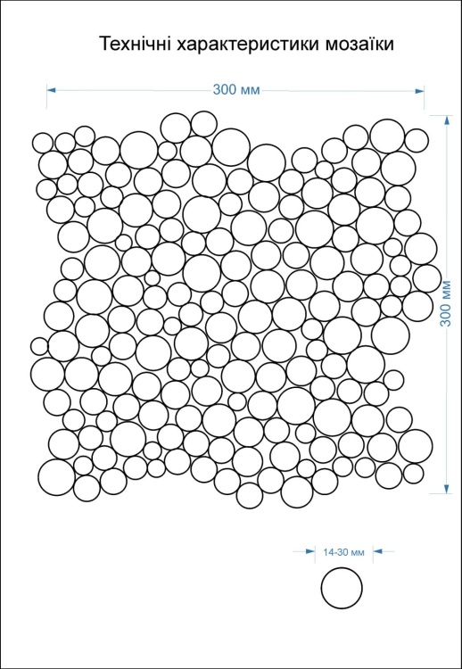 Мозаика из керамогранита Kotto Ceramica MI7 14300711C Dorato 300 x 300 х 10 (круг d 14-30)