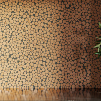 Мозаика из керамогранита Kotto Ceramica MI7 14300711C Dorato 300 x 300 х 10 (круг d 14-30)