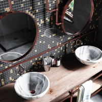 Мозаїка скляна Kotto Ceramica GMP 0825042 С2 print 41/black 300 x 300 х 8 ( 25 х 25 )