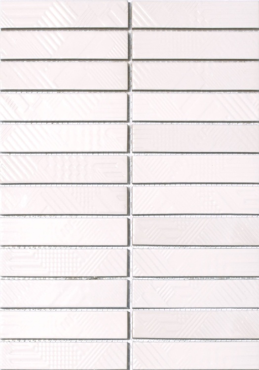 Мозаїка керамічна Kotto Ceramica Kit Kat KST 6024 White 252x300х9 (23х124)