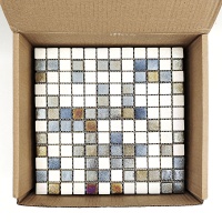 Мозаїка скляна WHITE & GREY MATT