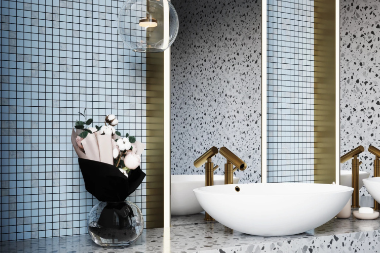 Мозаїка керамічна Kotto Ceramica GM 8019 C3 Pearl S4/Ceramik White/White 300 х 300 х 8 ( 25 х 25 )