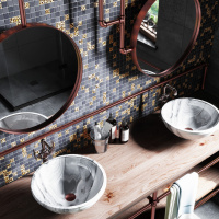 Мозаїка скляна Kotto Ceramica GMP 0825043 С2 print 41/black mat 300 x 300 х 8 ( 25 х 25 )