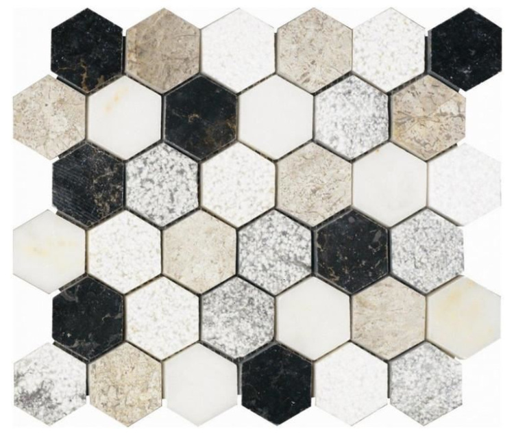 Мозаїка Dune 186888 Soul 30.9*30.9 біла сіра чорна