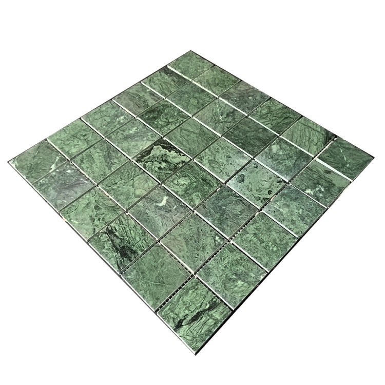 Мозаїка з мармуру Полірована МКР-3П (47x47) Verde Guatemala