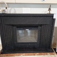 Портал для каміна Bravo Портленд Nero Marquina Antique мармур чорний прямий