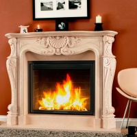 Портал для каміна Bravo Фантазія Polaris мармур білий кутовий