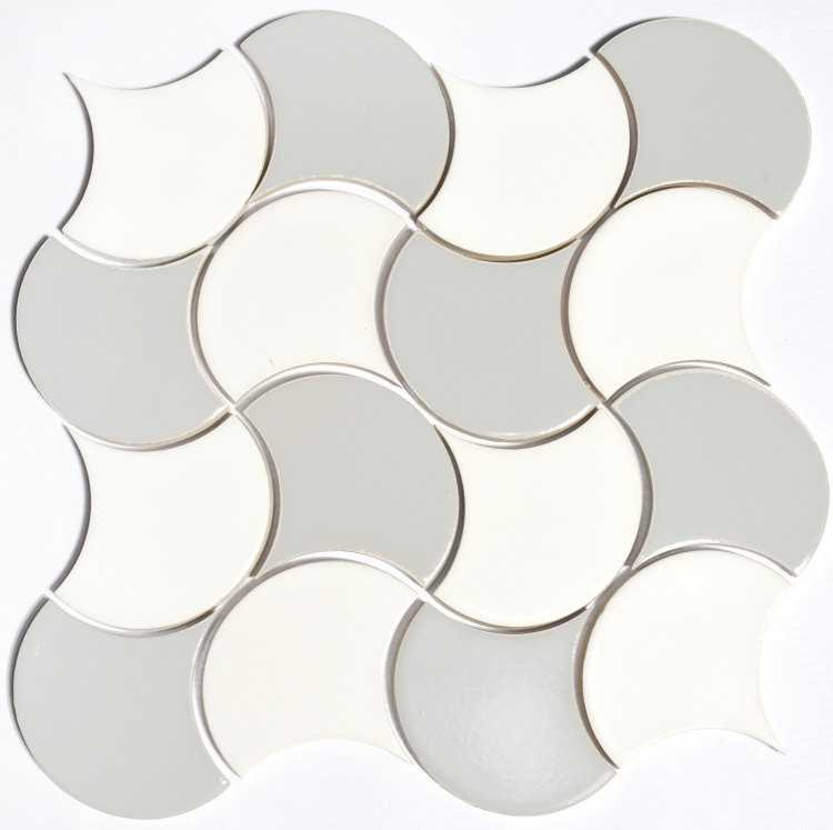 Мозаїка керамічна Kotto Ceramica SCALES SC X2 6902 Flora Grey/White 300x300x9 (93x87) 0,075 м2