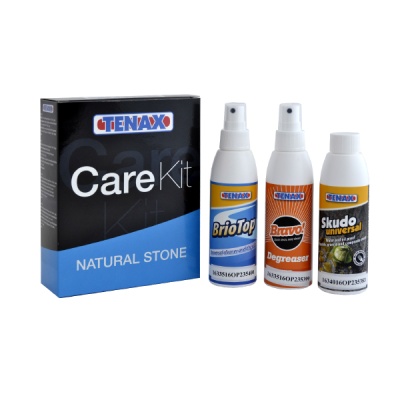 Набір Tenax Care Kit Natural Stone 3х150 мл для захисту та догляду за виробами з каменю мармуру граніту