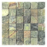 Мозаїка з мармуру Матова МКР-3СВА (47x47) Bidasar Green