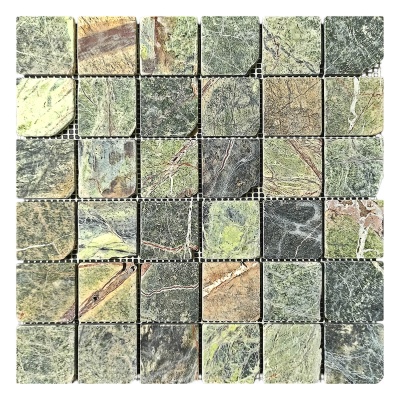 Мозаїка з мармуру Матова МКР-3СВА (47x47) Bidasar Green